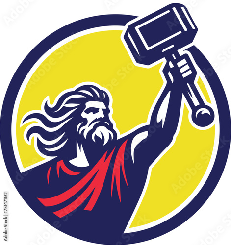 Zeus God of Thunder Logo  photo