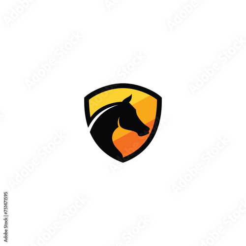 combining horse and shield into one unique and interesting abstract concept 