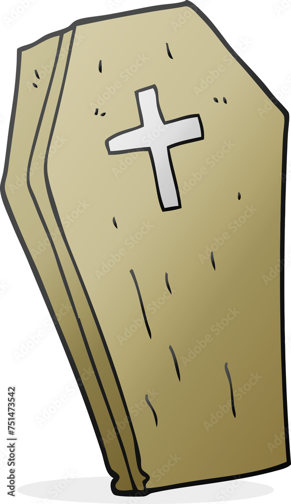 Obraz premium cartoon spooky coffin