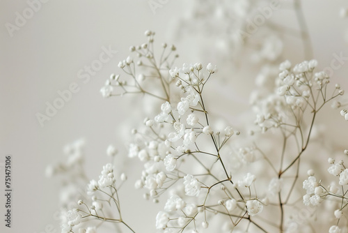 Gypsophila white flowers