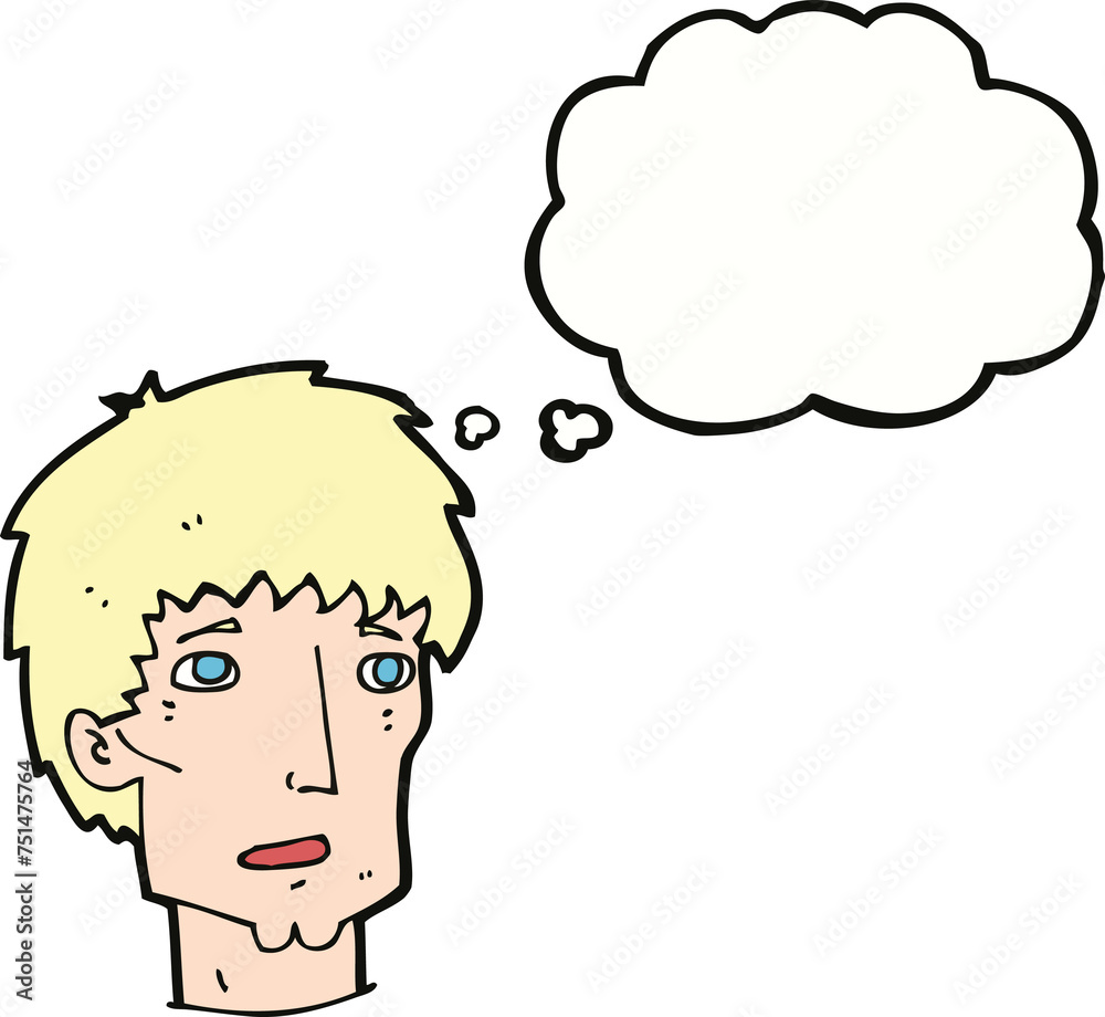 cartoon worried man with thought bubble cartoon worried man with thought bubble