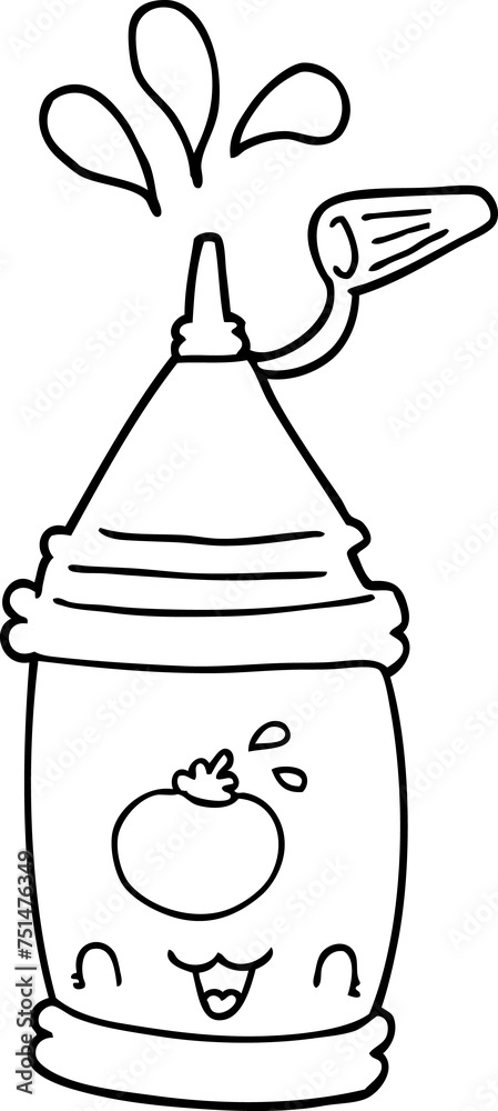 cartoon ketchup bottle cartoon ketchup bottle