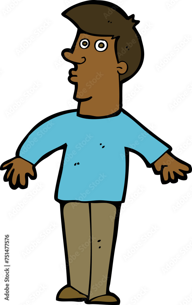 Obraz premium cartoon surprised man