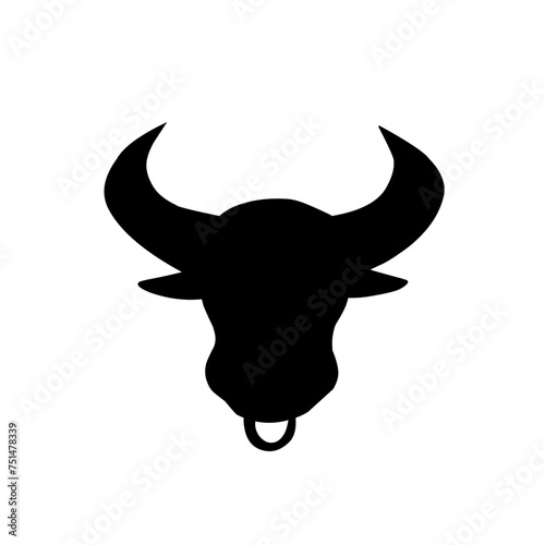 Cow and bull head icon