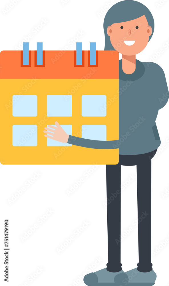 Woman Character Holding Calendar
Woman Character Holding Calendar