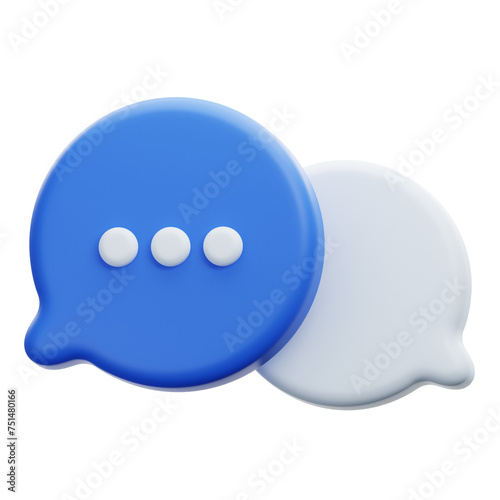 communication chat 3d illustration