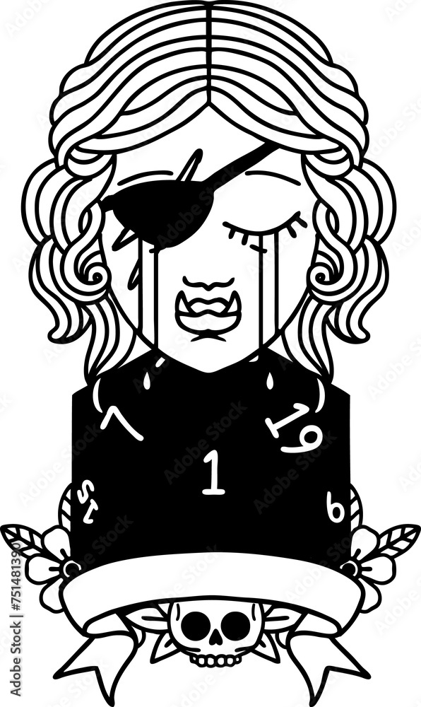 crying orc rogue character with natural one roll illustration crying orc rogue character with natural one roll illustration
