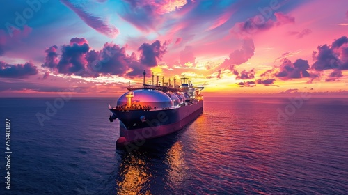 Oil and gas industry liquefied natural gas tanker photo