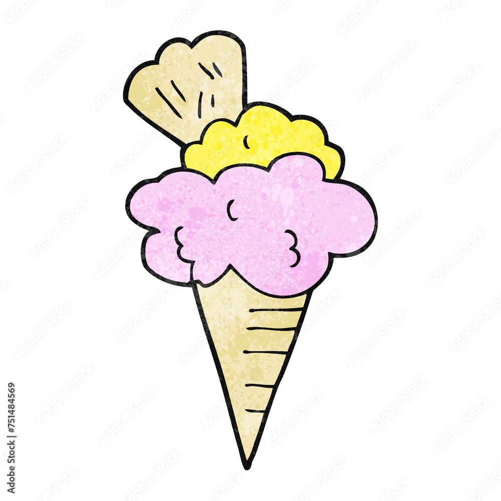textured cartoon ice cream textured cartoon ice cream