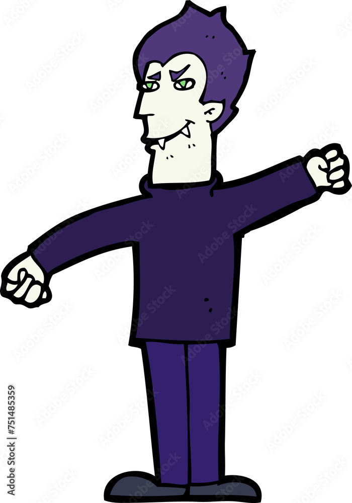 cartoon vampire man