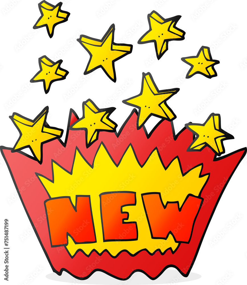 Fototapeta premium cartoon NEW symbol