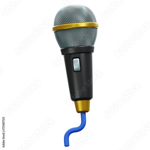 microphone 3d illustration