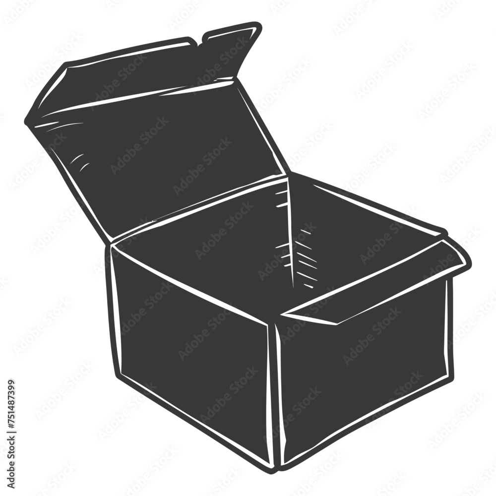 Silhouette cardboard open black color only Silhouette cardboard open black color only