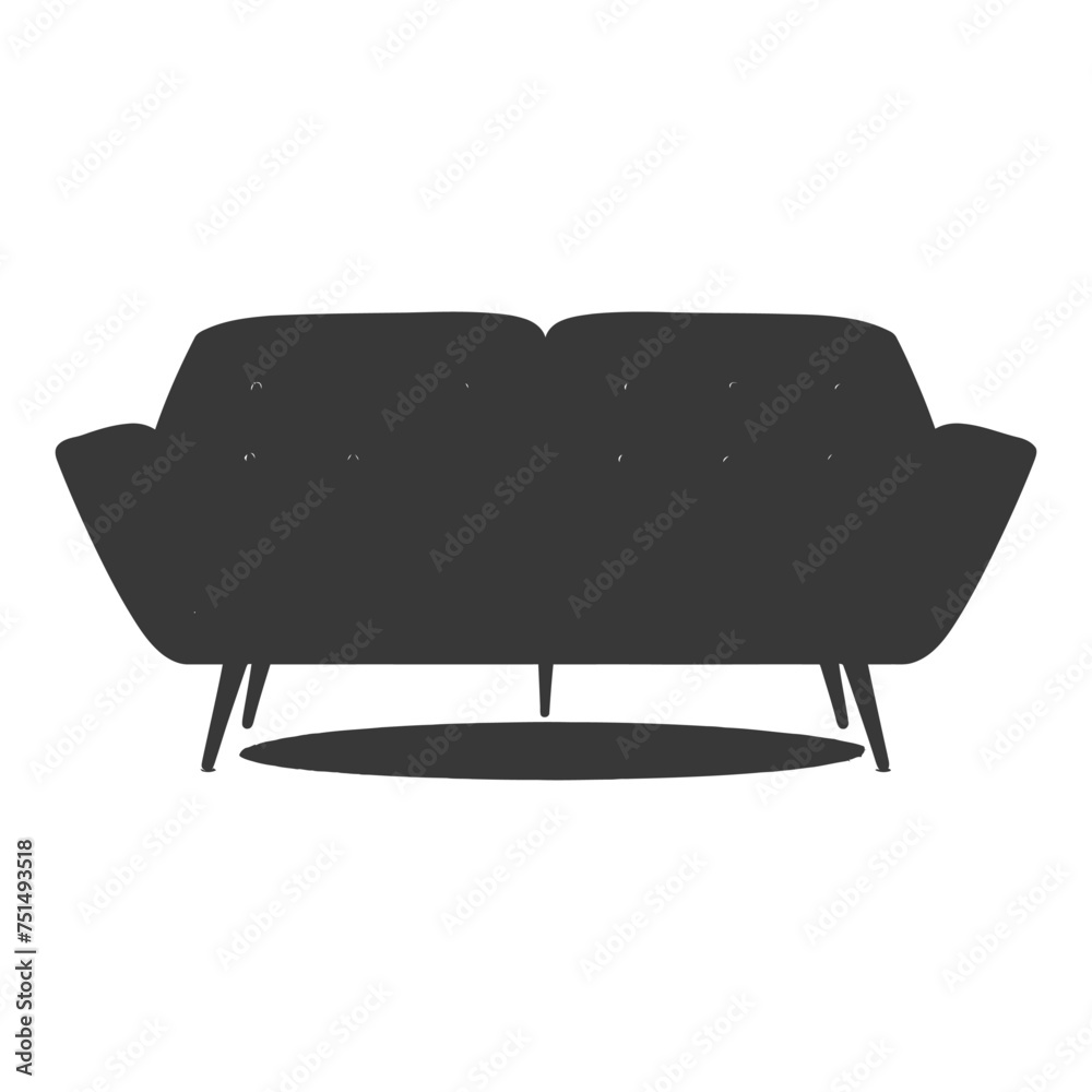 Silhouette Scandinavian sofa black color only Silhouette Scandinavian sofa black color only