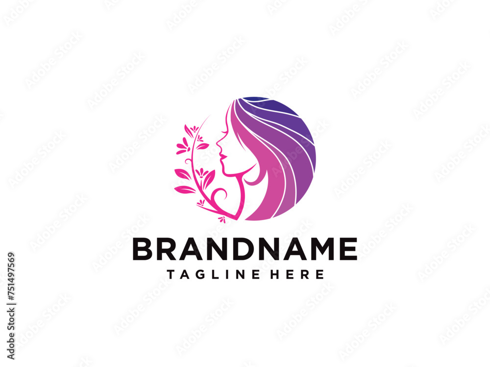 Fototapeta premium salon women logo design inspiration