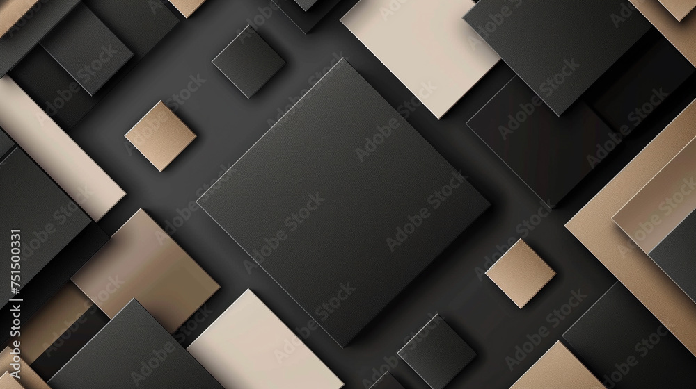 Black and Beige abstract shape background presentation design. PowerPoint and Business background.