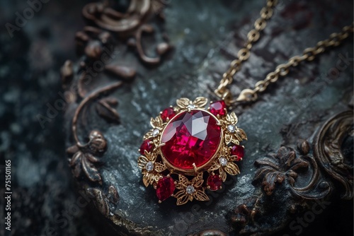 It is a beautiful ruby, a jewel that symbolizes justice and love. generative ai