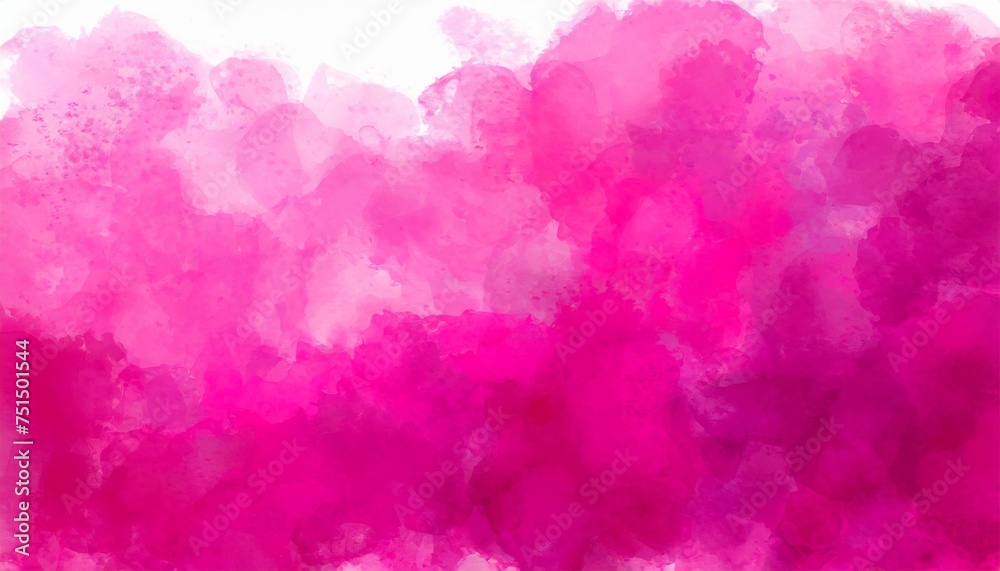 abstract pink magenta watercolor painted paper texture background banner trend color 2020 - obrazy, fototapety, plakaty 