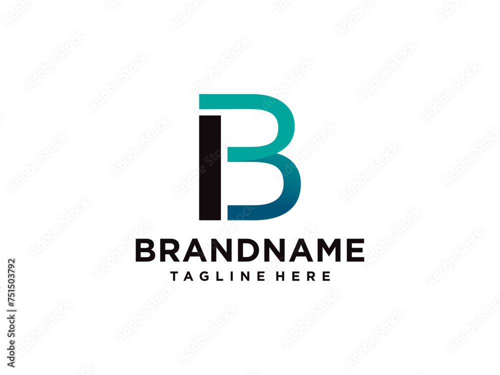 letter b logo design, b logo design, b logo vector illustration
