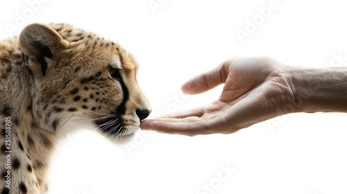 gesture of trust - a cheetah's gentle encounter