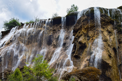 Jiuzhai Valley National Park Summer View in Sichuan Province  China