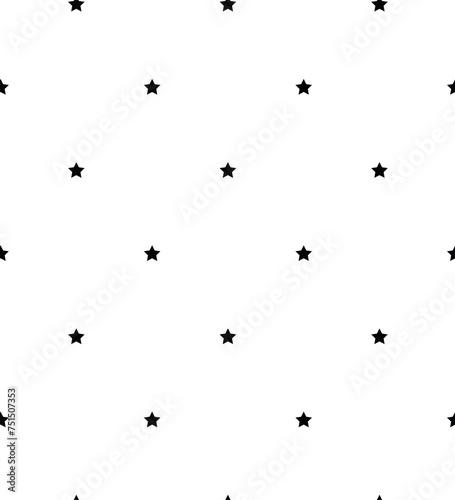 Stars pattern black white trendy modern baby decoration