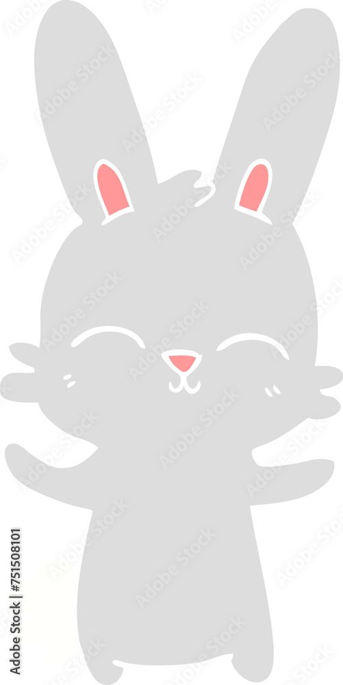 cute flat color illustration cartoon rabbit cute flat color illustration cartoon rabbit