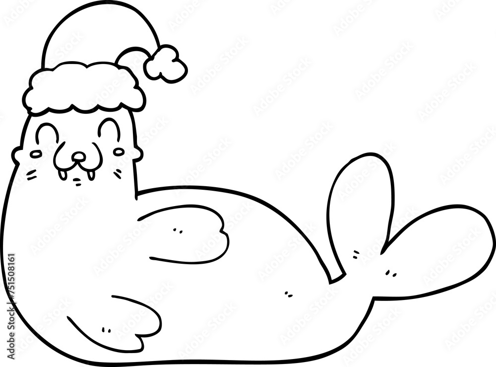 cartoon christmas walrus cartoon christmas walrus