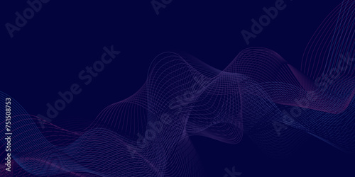 abstract technology communication concept vector background. blue vector abstract banner with shape shiny lines with Technology grid wave decorative background for advertising banner.