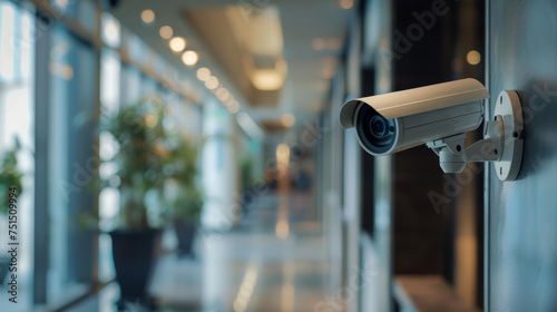 Security CCTV camera in office building