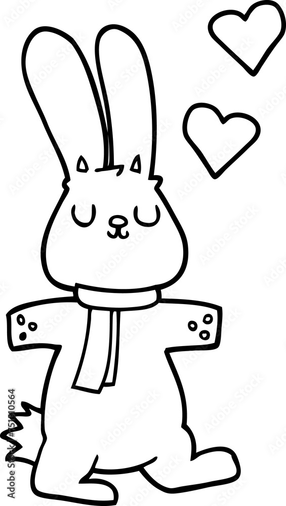 cartoon rabbit in love cartoon rabbit in love