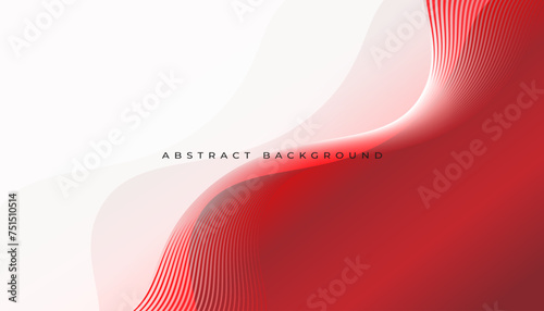 Red curve on a white background vector