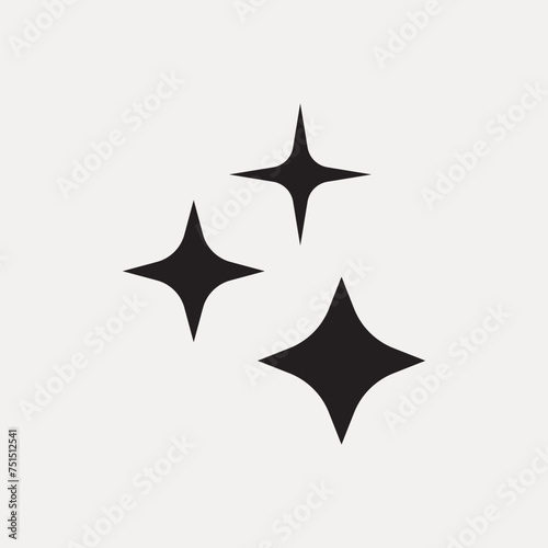 Sparkle star Icon  Sparkling Star Art  Vector isolated element