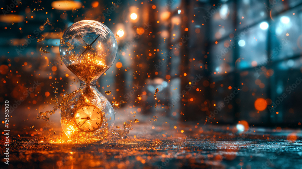 Time is running out, no time left concept Generative AI Time is running out, no time left concept Generative AI