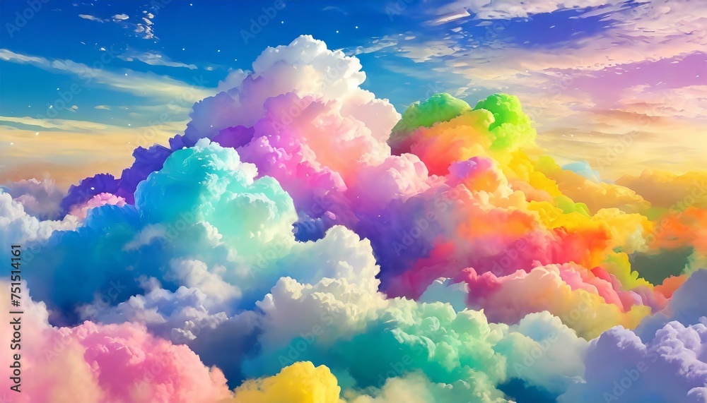 A whimsical pattern depicting fluffy clouds in pastel rainbow colors, creating a cheerful an.jpg, Firefly A whimsical pattern depicting fluffy clouds in pastel rainbow colors, creating a cheerful A whimsical pattern depicting fluffy clouds in pastel rainbow colors, creating a cheerful an.jpg, Firefly A whimsical pattern depicting fluffy clouds in pastel rainbow colors, creating a cheerful