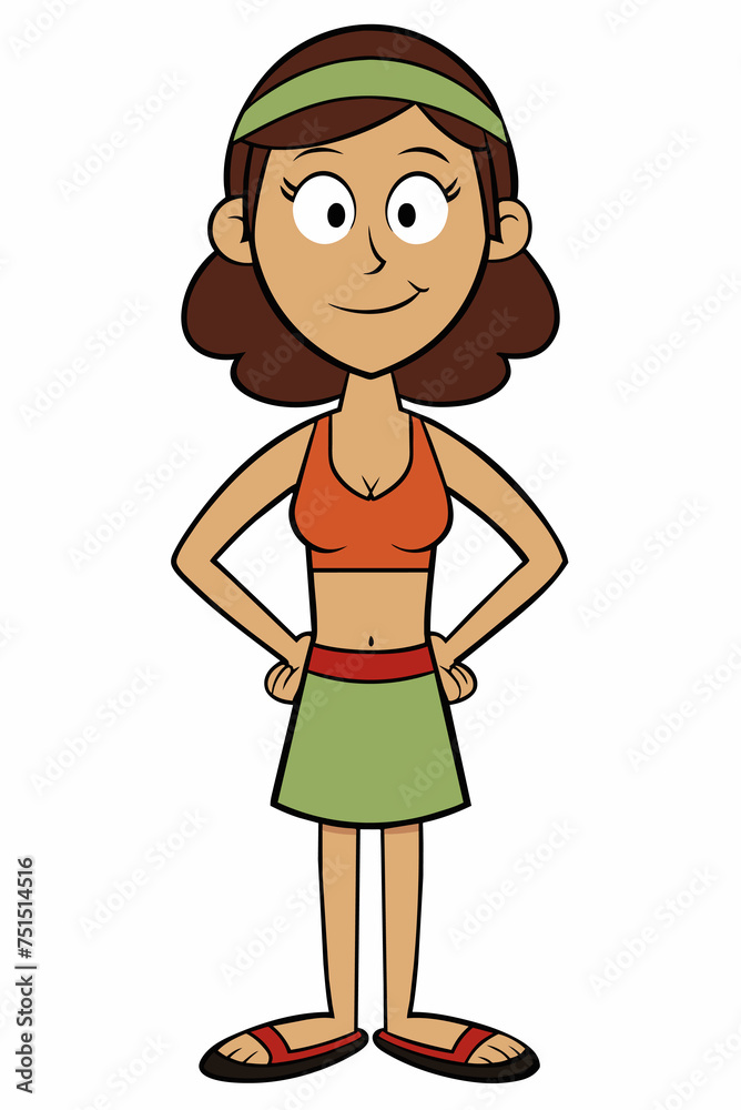 Woman on the eve of summer: vector image Woman on the eve of summer: vector image