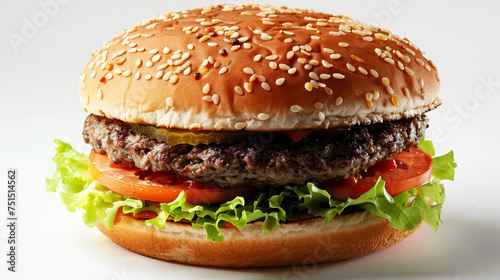 High resolution image of a juicy hamburger 