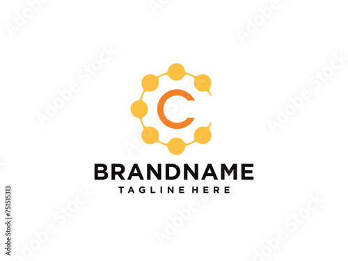 C logo for Vitamin and font C letter Identity and design business Free Vector