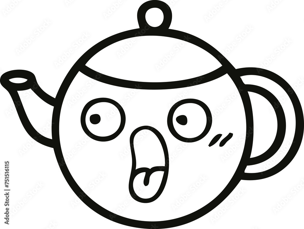 line drawing cartoon teapot line drawing cartoon teapot