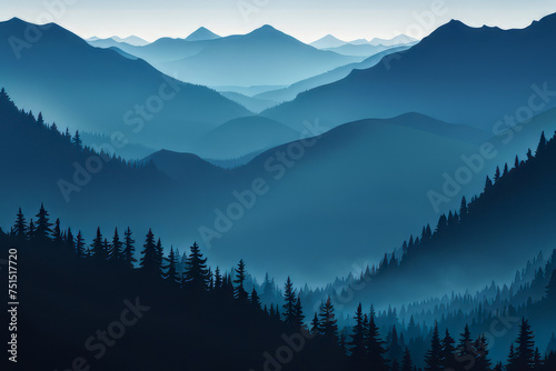 mountains in the morning background nature © Hendra