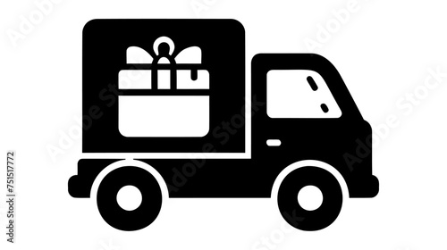 Delivery car, shipping icon. vector illustration on white background