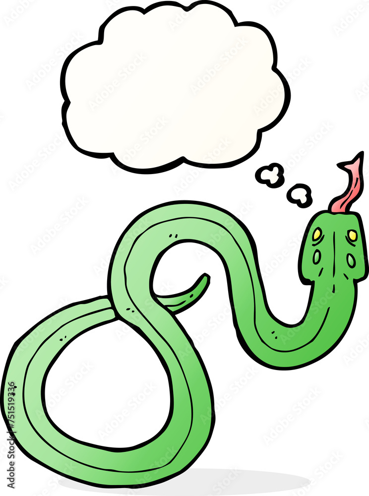 cartoon snake with thought bubble cartoon snake with thought bubble