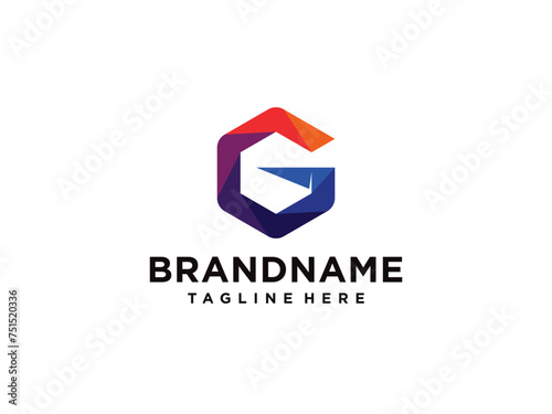 Letter G Modern Shape Logo Design Template Element