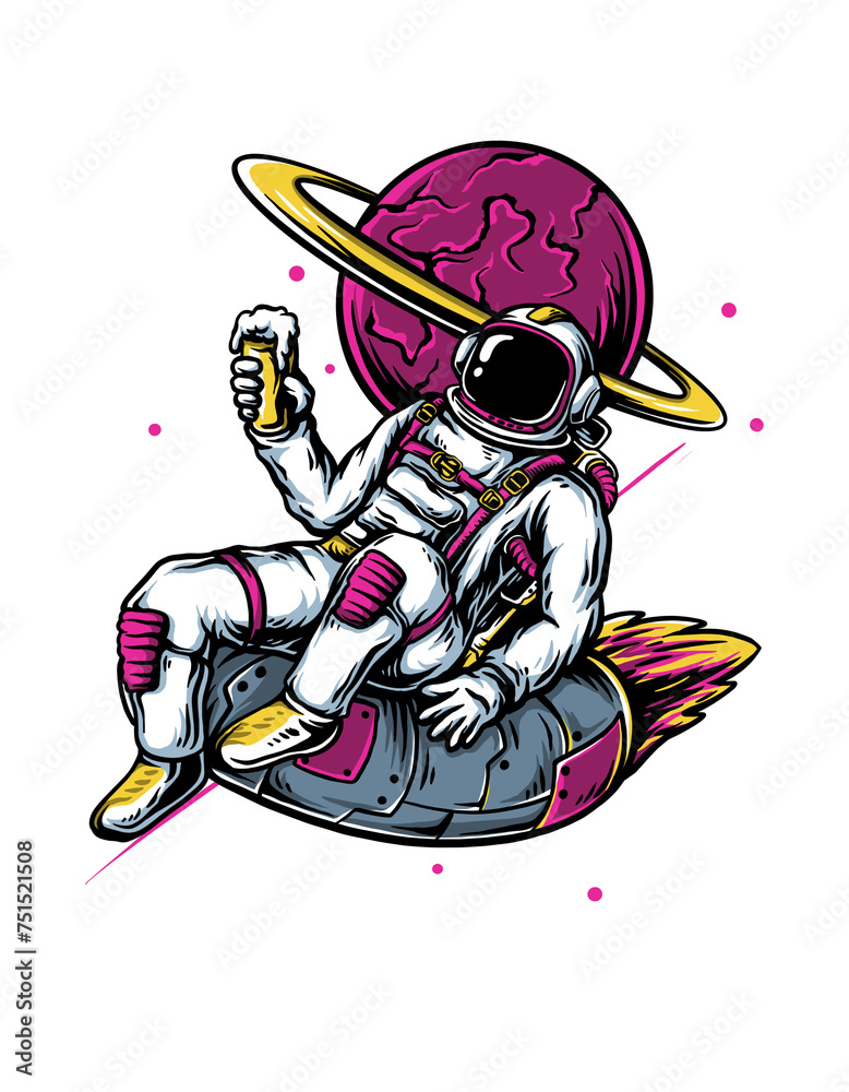 Astronaut in Space Vibing Astronaut in Space Vibing