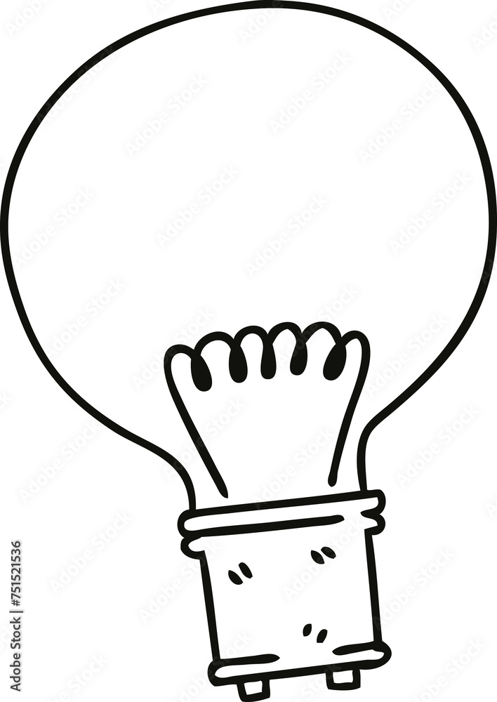quirky line drawing cartoon light bulb quirky line drawing cartoon light bulb