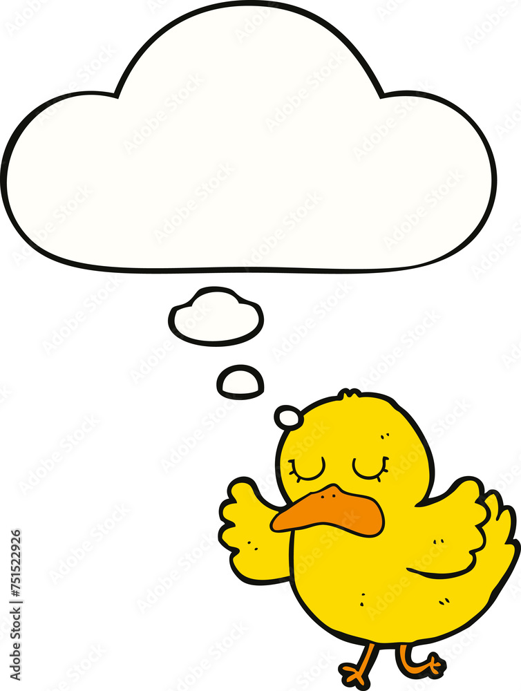 cartoon duck and thought bubble cartoon duck and thought bubble