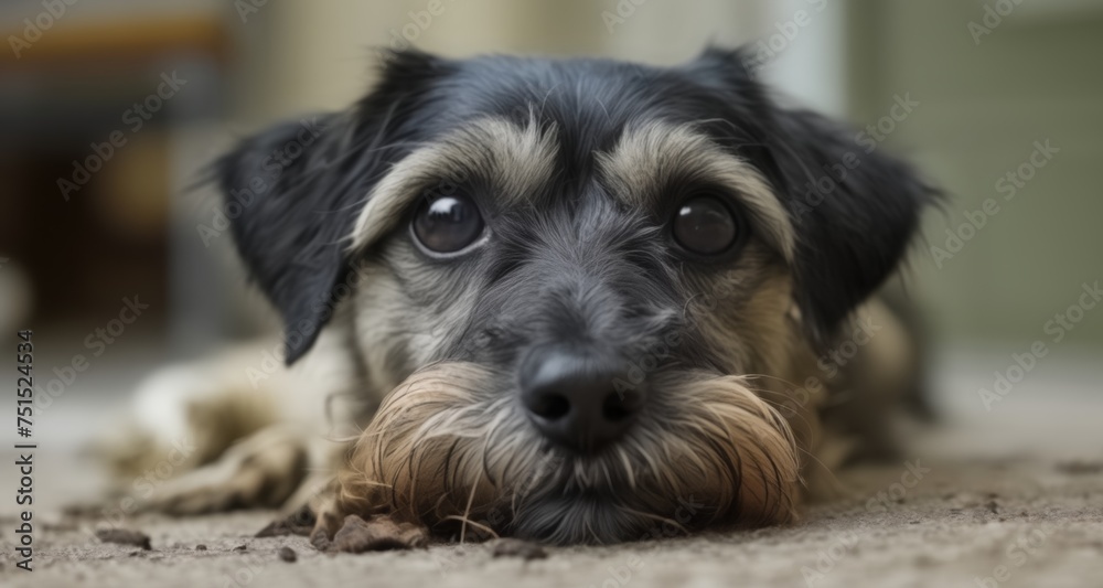 A dog's innocent gaze, full of curiosity and love A dog's innocent gaze, full of curiosity and love