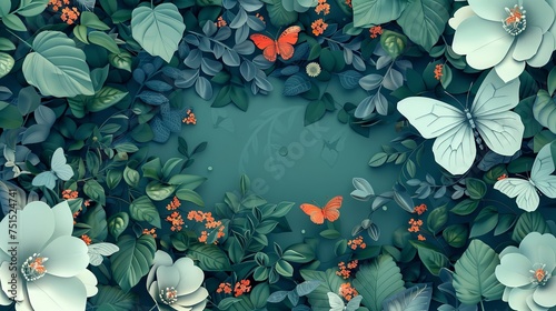 earth day with butterflies and flowers © K'kriang Krai
