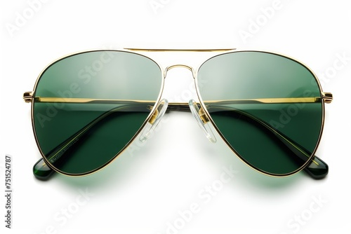 Isolated aviator sunglasses on white
