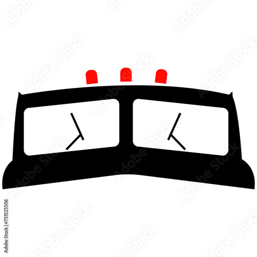 Road sign road train. Information sign
